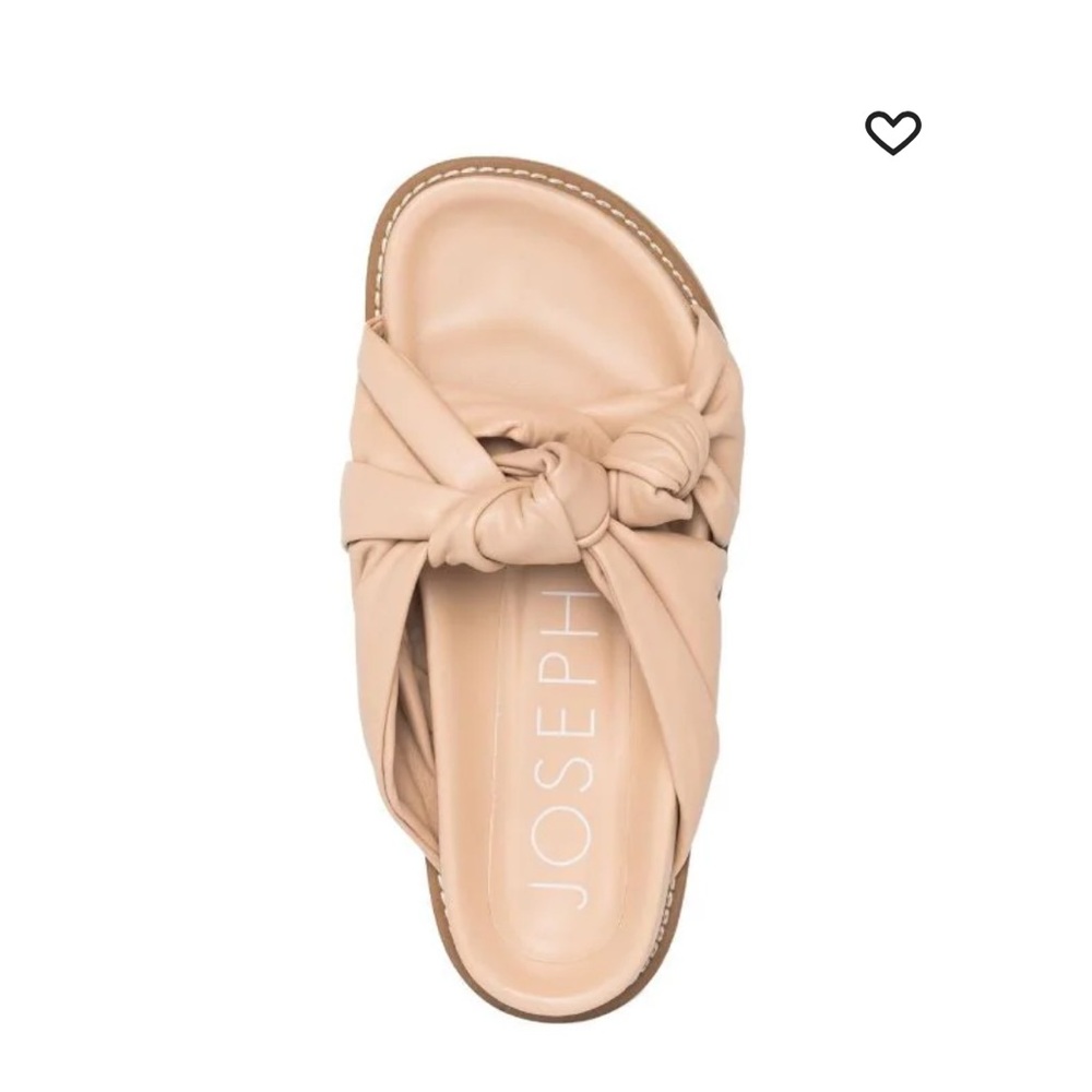 Joseph Off-White Big Knot Sandals size 39, tan